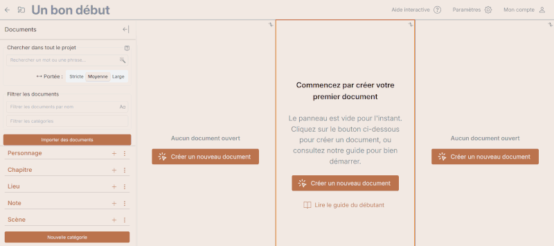 Redimensionner les panneaux
